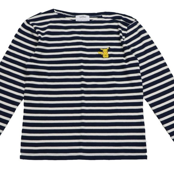 MAISON LABICHE Other - MAISON LABICHE Pokemon Pikachu Stripped Blue SM Embroidered Crewneck Swe…